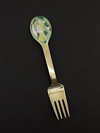 A Michelsen Gold plated sterling silver Christmas fork 1980 sold
