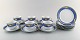Royal Copenhagen. Set of six "Magnolia" coffee cups with saucers and six plates. 
Late 20th century.