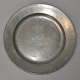 Pewter plate, 
18th century. 
Stamped. 
Diameter: 23 
cm.