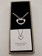 Georg Jensen sterling silver Artist Heart 2008  dess. Henning Koppel. 