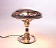 Table lamp of 
hallmarked 
silver and 
beautifully 
decorated 
shade. The lamp 
is in great 
antique ...