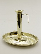Oval brass chamber candlestick