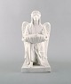 Antique Royal Copenhagen figurine in biscuit. The angel of baptism after 
Thorvaldsen. 1860-1880.