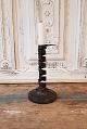 19th century 
French spiral 
candlestick on 
wooden foot
Heigth 19 cm.