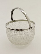 Sugar bowl with silver plated mount. 