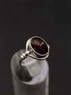 Sterling silver vintage ring size 55 with amber sold