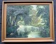 Skovgaard, 
Hanne (19th / 
20th century) 
Denmark: Scene 
from the Spree 
river. Oil on 
canvas. 31 x 
...