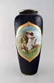 Large hand 
painted 
porcelain vase 
decorated with 
romantic scene. 
Vienna, 19th 
...