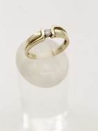 14 carat gold ring  with clear stone