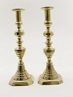 English brass candlesticks 