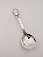 Art Nouveau  hammer-beaten hand forged serving spoon