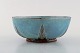 Lisbeth Munch-Petersen (1909-1997). Unique bowl in glazed ceramics. Beautiful 
glaze in turquoise shades. 1960 / 70