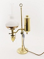Oil studying lamp changed to electricity. 