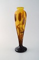 Paul Nicolas / 
Nancy for 
D'argental, 
France. Large 
art nouveau 
vase in cameo 
glass with 
flowers. ...
