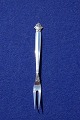 Königin Georg Jensen dänisch Silberbesteck, Aufschnittgabeln ganz aus Silber 15,7cm