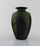 Kähler, Denmark. Vase in glazed ceramics. Beautiful glaze in green and black 
shades. 1930 / 40