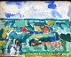 Thellefsen, Leo 
(1909 - 1997) 
Denmark: Mini 
portrait of 
July 1988. Oil 
on soft 
masonite. 
Signed. ...