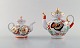 The Imperial Lomonosov Porcelain Factory, the Soviet Union. A pair of "Red 
Rooster" teapots in hand-painted porcelain with 22 carat gold. 1960