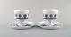 Tapio Wirkkala for Rosenthal. Two "Ice Blossom" coffee cups with saucers. 
1980