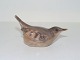 Royal Copenhagen bird figurine, wren.Decoration number 1504.Factory first.Length 7.5 ...