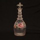 Enamel rose decorated decanter. Made circa 1860. H: 28cm