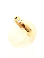14 carat gold ring with diamond in heart