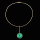 Boy Johansen. 
14k Gold 
Neckring / 
Pendant with 
Malachite - 
1960s.
Designed and 
crafted by 
Svend ...
