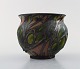 Kähler, HAK, 
glazed 
stoneware vase 
in modern 
design. 1930 / 
40s. Leaves and 
branches on 
brown ...