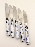 Set of 5 knives with blue fluted handle