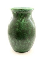 Green decorated ceramic floor vase