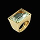 14k Gold Ring 
with 
Aquamarine. 
Denmark - 1960s
Stamped 585, 
14k. 
Size 48 mm - 
US 4½ - UK I - 
...