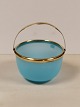 19th century 
opalin glass 
sugar bowl with 
brass mount. 
H.7.5 cm 
D.12cm.