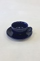 Bing & Grondahl Edith Sonne Bruun Deep Blue Tea Cup and Saucer No 473