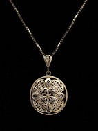 Sterling silver necklace with filigree pendant