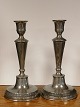 A pair of large tin stakes Dated 1824 Height 24 cm. Display with age-related traces of pressure