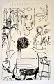 Gislason, Jon 
(1955 -) 
Denmark: A 
cafe. Ink to 
paper. Signed: 
JG 92 (1992). 
20.5 x 12.5 ...