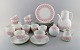 Bjørn Wiinblad for Rosenthal. Pink "Lotus" porcelain coffee service for twelve 
persons. 1980