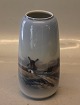 130-3-23 Lyngby 
Vase with 
landscabe and 
old mill 18 cm
 Marked with a 
Royal Crown 
Handpainted, 
...