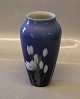 B&G 4256-45 
Royal Blue vase 
17 cm Decorated 
with snowdrop 
flowers
 Bing and 
Grondahl Marked 
...