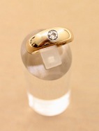 14 carat gold ring size 56 with approx. 0.20 carat diamond