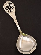 Handmade silver serving spoon