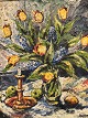 Draaby / 
Draabye Lars. 
Born 1923. Oil 
painting of 
yellow tulips 
in beautiful 
frame.
Dimensions: 
...