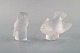 Lalique. Owl 
and bird in 
clear art 
glass. 1960's.
In very good 
condition.
Incised ...
