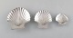 Tiffany & Company (New York). Tre sølvskåle på fødder udformet som 
muslingeskaller. 1930