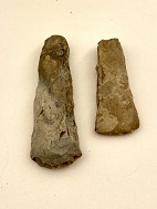 Flint stones axes 10.5 and 14 cm. 
