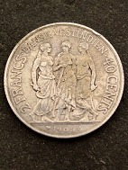 Danish West Indies 2 francs / 40 cents 1905 P silver