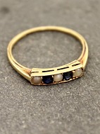 14 carat gold ring size 57 with several stones