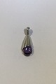 "Smykkekæden", Sterling Silver Pendant with Amethyst