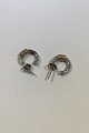 "H Siersbøll" Sterling Silver Ear Studs w/gold decoration