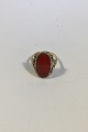 Goldring 14K Carnelian decoration